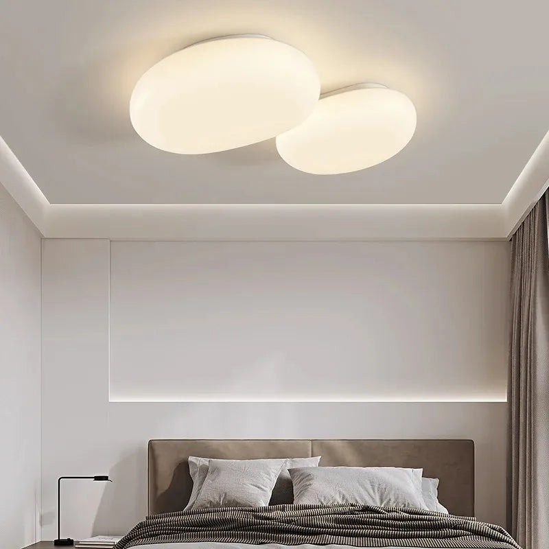 DecorBites Kids LED ceiling light, dimmable, two round white fixtures for bedroom on Tampa Home & Garden Store