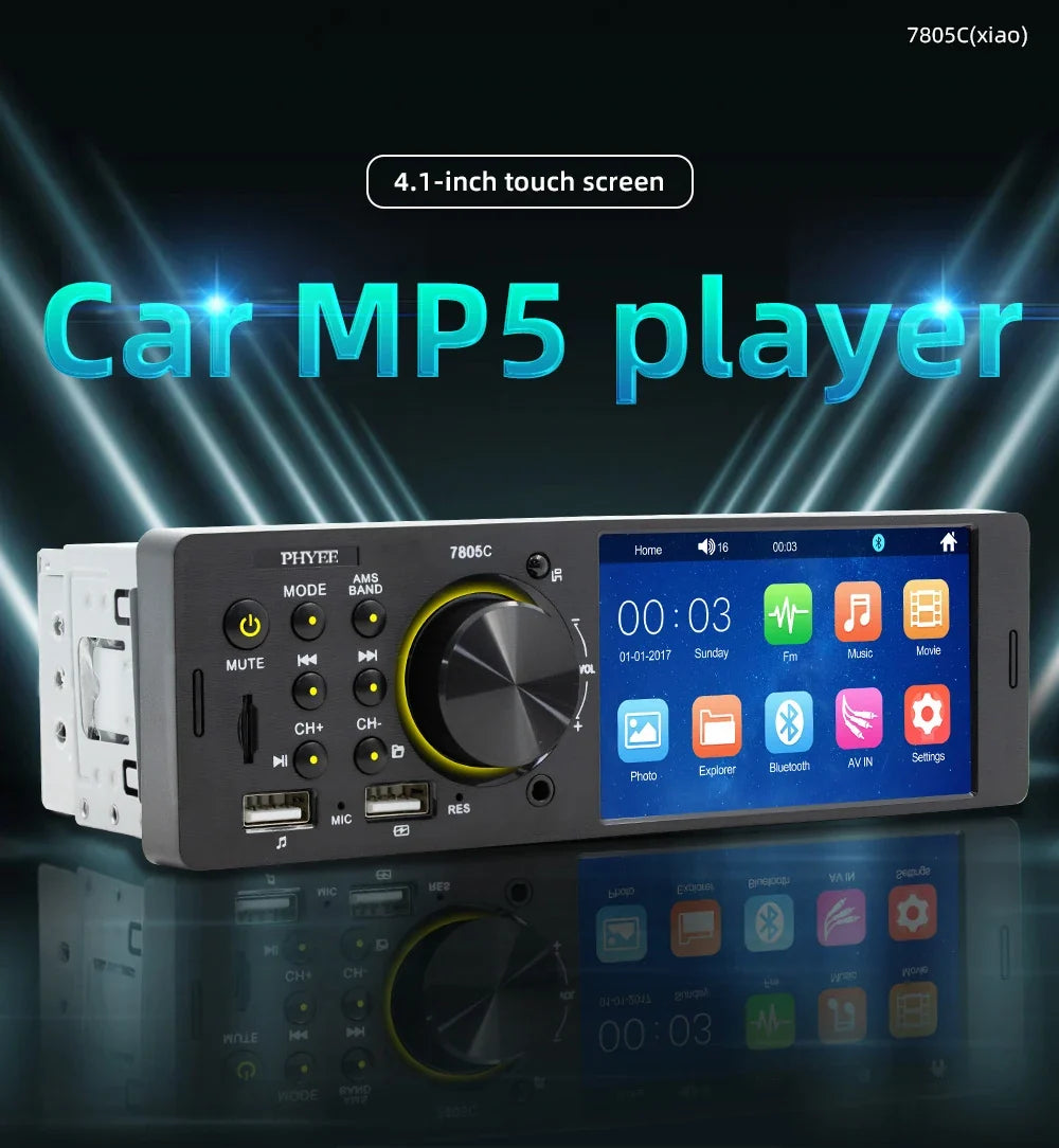 Car MP5 radio with 7-inch touchscreen, Bluetooth & USB, in-dash car stereo on Tampa Home & Garden Store