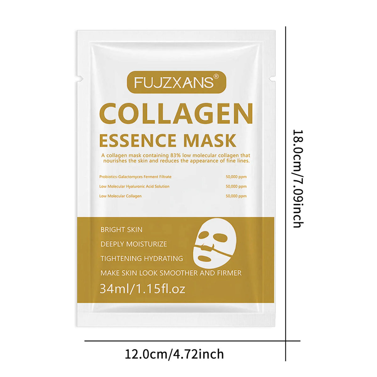 Collagen essence mask sachet by Silcy Skin white packaging with gold lettering 34ml on Tampa Home & Garden Store