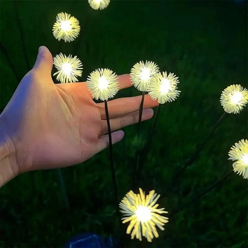 1PC Perfecsy Solar LED Dandelion Garden Light, 6-head warm-white lawn lamp for garden on Tampa Home & Garden Store