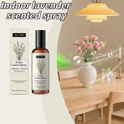 Indoor Lavender Fragrance Spray bottle and matching box by Silcy Skin, minimalist label, 100 ml on Tampa Home & Garden Store
