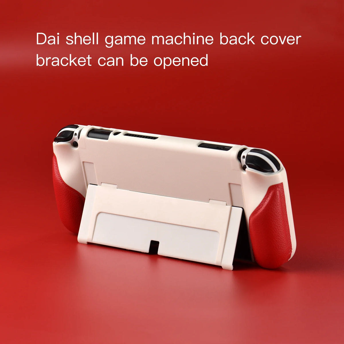 FLIPSTYLEZLLC Switch OLED all-in-one silicone case with red oily grip on white shell on Tampa Home & Garden Store