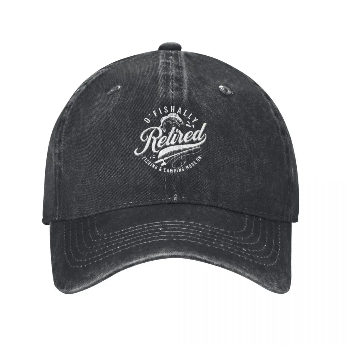 Baseball cap BikerZoneZ blackwashed with white Retired logo on front on Tampa Home & Garden Store