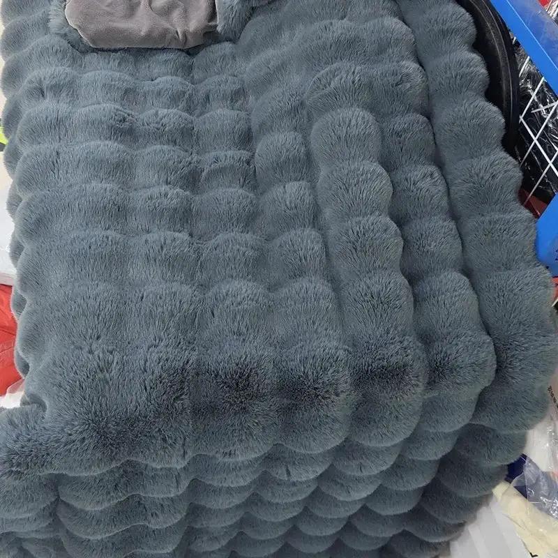 DecorBites Luxe Faux Fur Blanket for Bed and Sofa