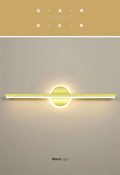 LED Mirror Front Wall Light – 40/60cm Gold Black Indoor Lamp for Bathroom & Bedroom