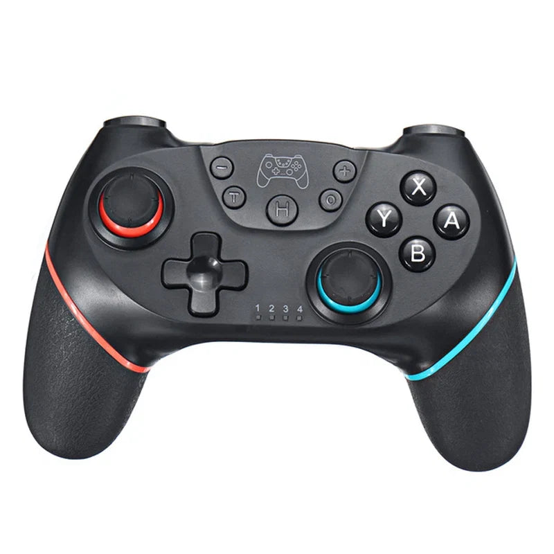 Bluetooth gamepad for Nintendo Switch & OLED Lite, FLIPSTYLEZLLC black with red/blue accents on Tampa Home & Garden Store