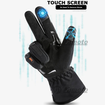 Warm Winter Windproof Waterproof Motorcycle Gloves, black BikerZoneZ with touchscreen on Tampa Home & Garden Store
