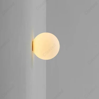 Wall lamp LED cream wind ball by Perfecsy, European modern minimalist design, warm glow on Tampa Home & Garden Store