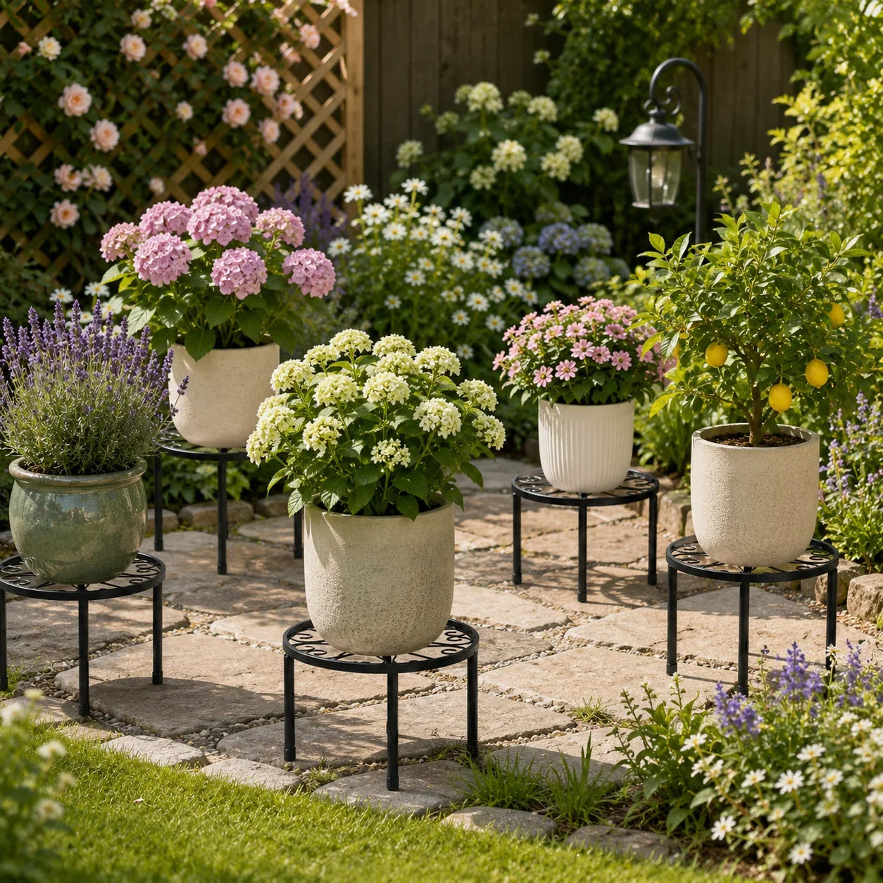 Heavy Duty Round Metal Plant Stand for the Home