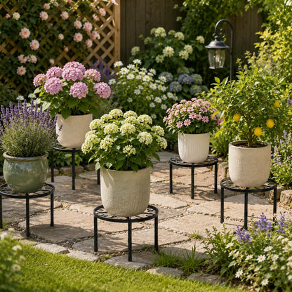 Heavy Duty Round Metal Plant Stand for the Home