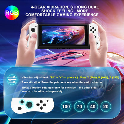 Two GAMINJA wireless Switch joypad controllers RGB lighting white grips by FLIPSTYLEZLLC on Tampa Home & Garden Store