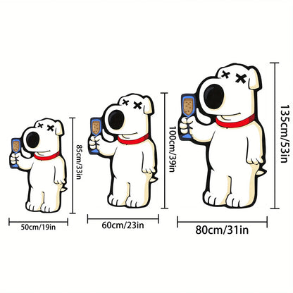 VIKAMA cartoon bear carpet rug with four white bears wearing red collars and blue bones, 50–80 cm on Tampa Home & Garden Store