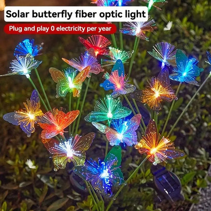 Perfecsy 6-Head LED Solar Butterfly Lights with colorful garden butterflies for yard and path on Tampa Home & Garden Store