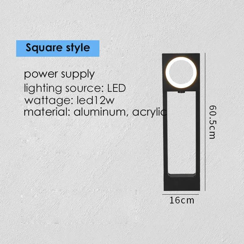 DecorBites LED Path Light 12W aluminum square pillar for outdoor garden on Tampa Home & Garden Store