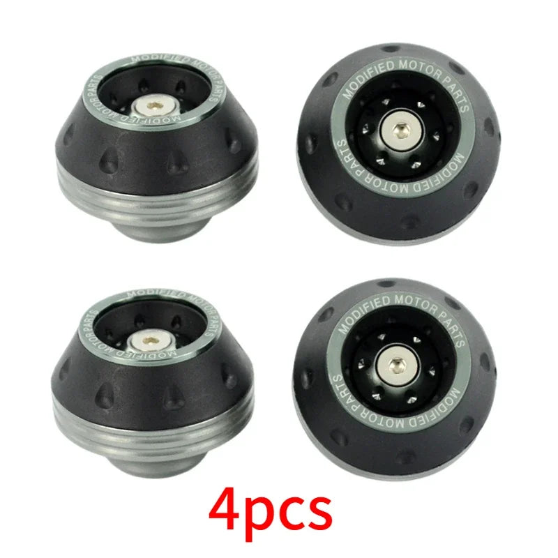 4pcs black motorcycle front fork slider cups with silver ring by BikerZoneZ on Tampa Home & Garden Store