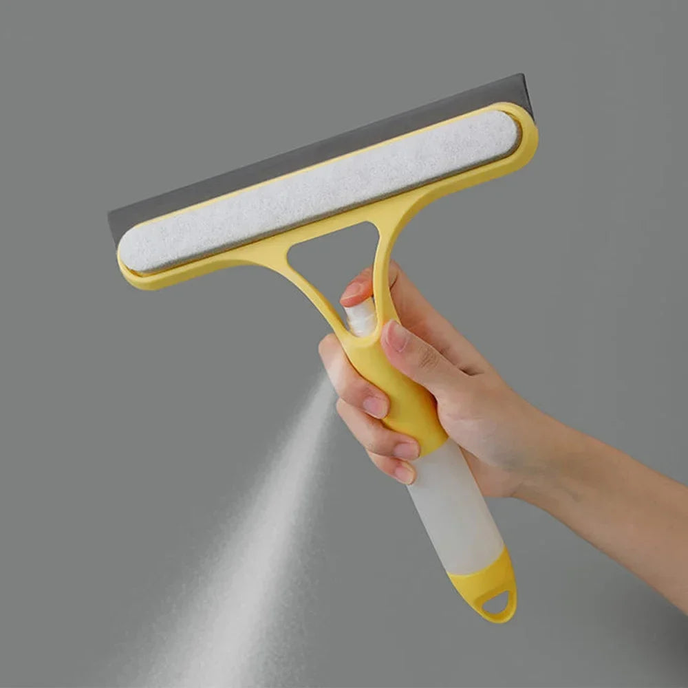 3-in-1 squeegee UpTrend Deals with spray bottle and microfiber scrubber yellow handle on Tampa Home & Garden Store