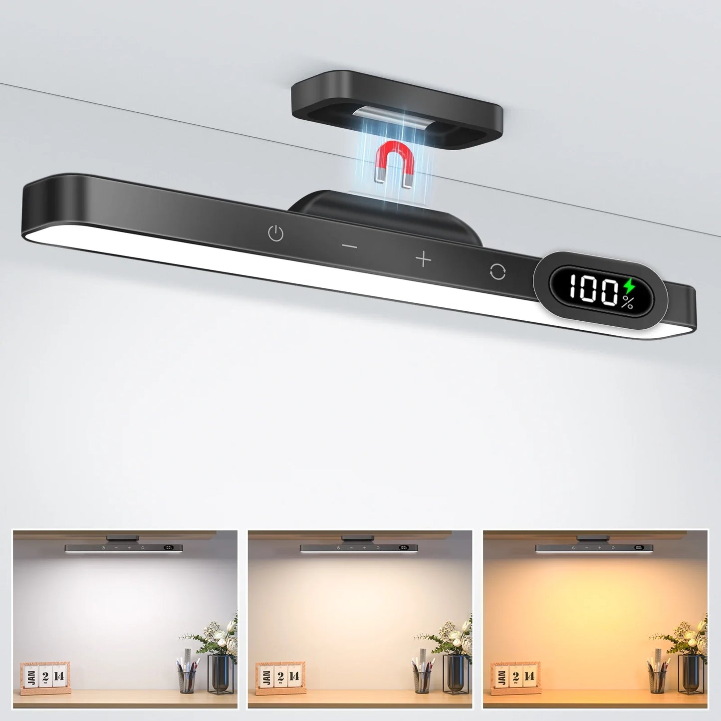 LumaGlow | Rechargeable Dimmable Night Light with 3-Color LED Cabinet Lighting