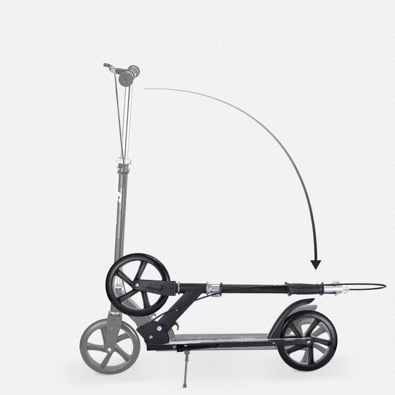 Foldable adult kick scooter with handbrake, UpTrend Deals, black steel frame, portable on Tampa Home & Garden Store