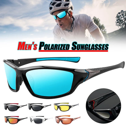 BikerZoneZ polarized sunglasses UV400 outdoor sports blue mirrored lenses black frame on Tampa Home & Garden Store