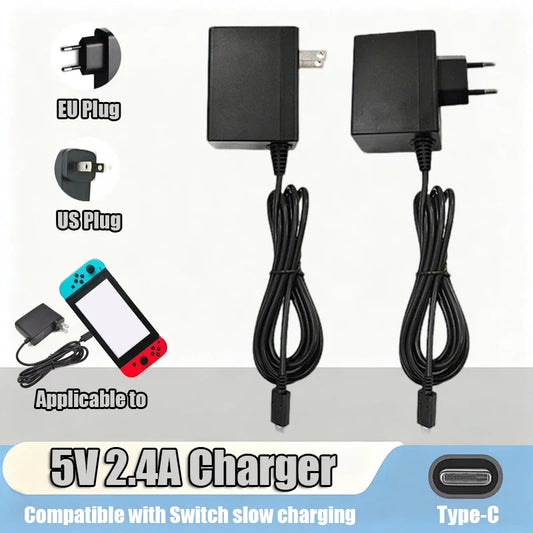 12W USB-C replacement charger for Nintendo Switch (2-pack) by FLIPSTYLEZLLC with EU & US plugs on Tampa Home & Garden Store