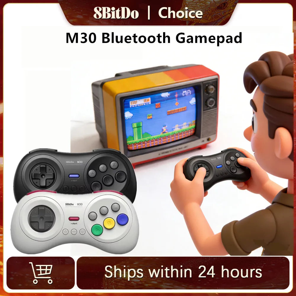8BitDo M30 Bluetooth gamepad pair, black and white, for Nintendo Switch/PC, FLIPSTYLEZLLC on Tampa Home & Garden Store