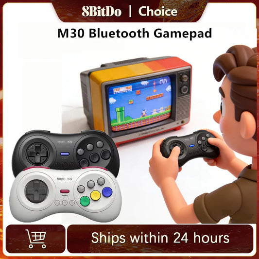 8BitDo M30 Bluetooth gamepad pair, black and white, for Nintendo Switch/PC, FLIPSTYLEZLLC on Tampa Home & Garden Store