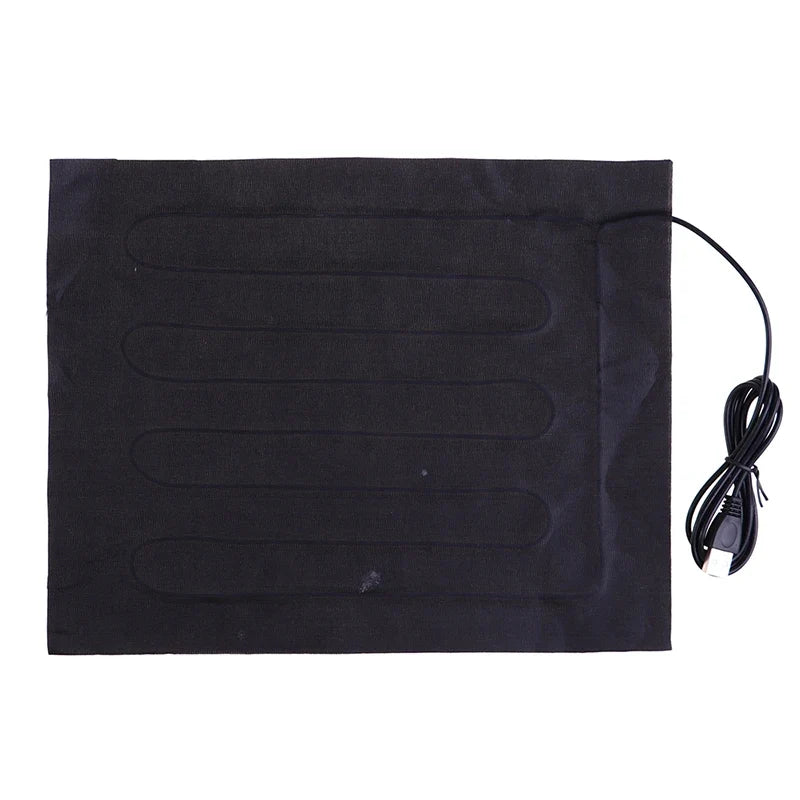 Silcy Skin 5V USB heating pad, black rectangular warming mat with USB cord on Tampa Home & Garden Store