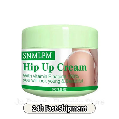 Hip Up Cream jar by SNMLPM with green lid; white label, green text, 50G/1.69 OZ on Tampa Home & Garden Store