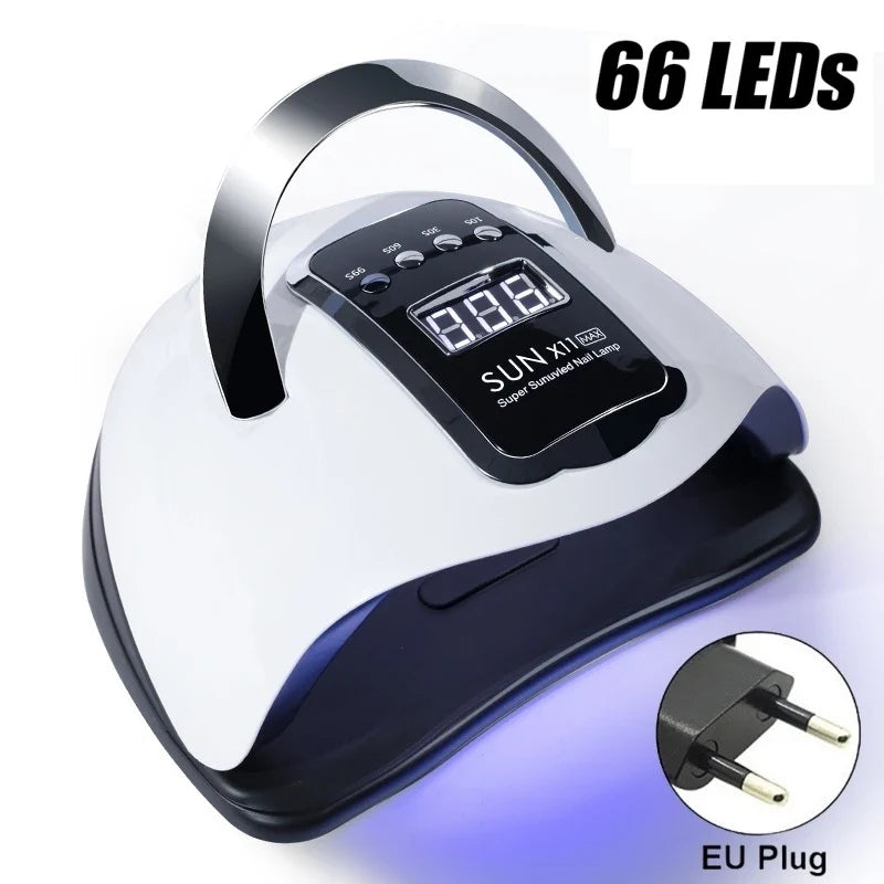 Silcy Skin 66 LED UV nail drying lamp, white manicure machine with auto sensor EU plug on Tampa Home & Garden Store
