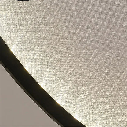 DecorBites Kepler fabric pendant lamp shade with beige fabric and dark rim for Loft dining on Tampa Home & Garden Store