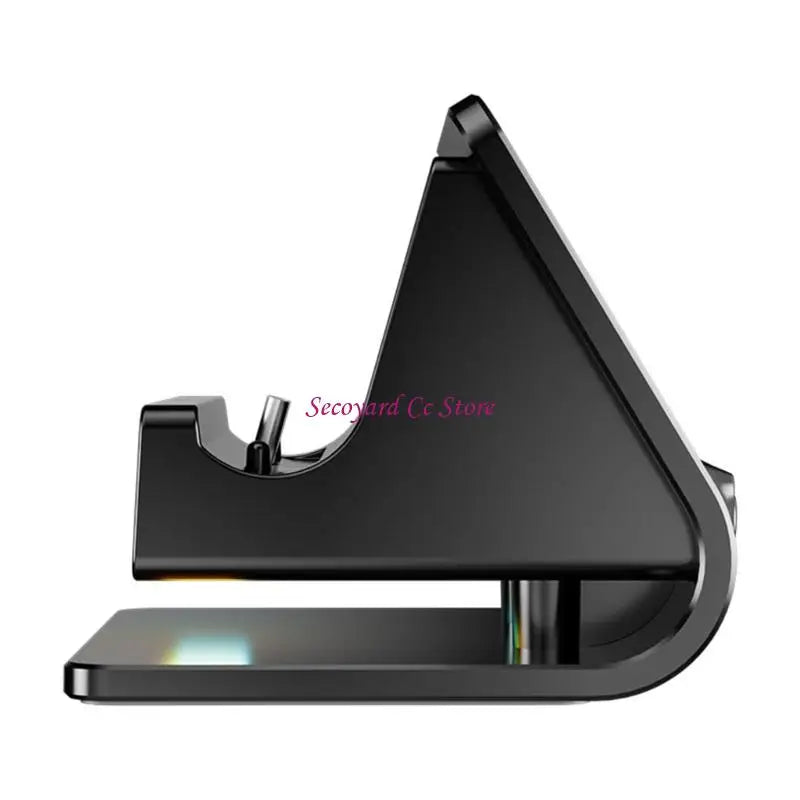 N3UC ergonomic game console charging dock, black triangular stand with base and port cradle on Tampa Home & Garden Store