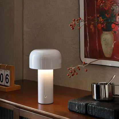 Retro Mushroom LED Table Lamp Touch Sensor Dimmable Rechargeable Desk Light