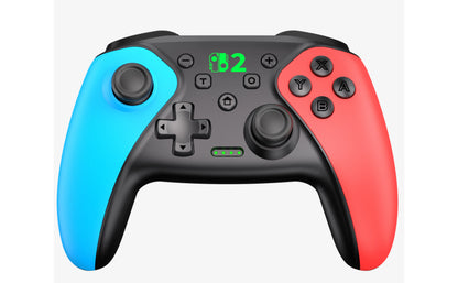 RGB wireless controller for Nintendo Switch Pro/Switch 2 with blue left grip and red right grip on Tampa Home & Garden Store