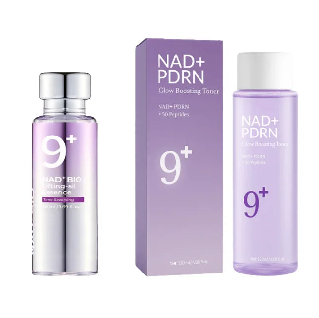 NAD+ BIO lifting-sil serum trio with toner and elasticity essence, purple Silcy Skin 9+ on Tampa Home & Garden Store