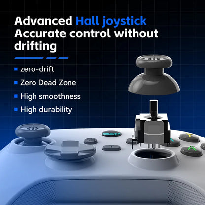 G6 wireless mobile game controller with Hall trigger and detachable Hall joystick, blue body on Tampa Home & Garden Store