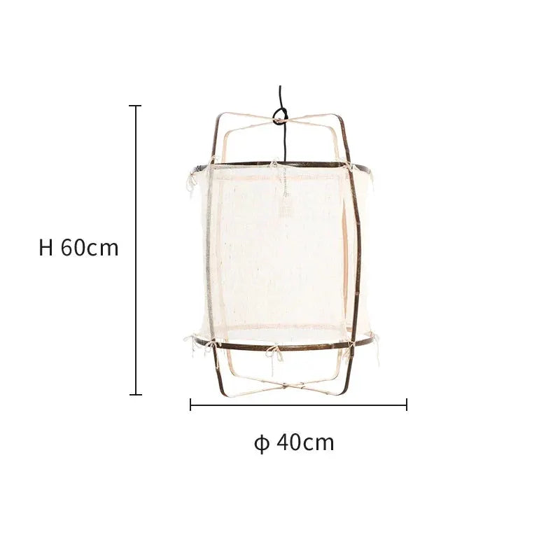 DecorBites Linen Cloth Pendant Light, boho fabric chandelier with metal frame on Tampa Home & Garden Store