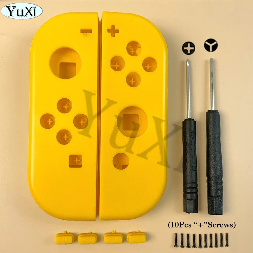 Yuxi Yellow Switch Joy-Con frame shell housing set with panels and screws on Tampa Home & Garden Store