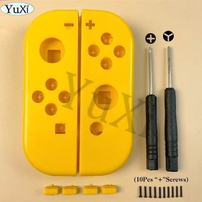 Yuxi Yellow Switch Joy-Con frame shell housing set with panels and screws on Tampa Home & Garden Store