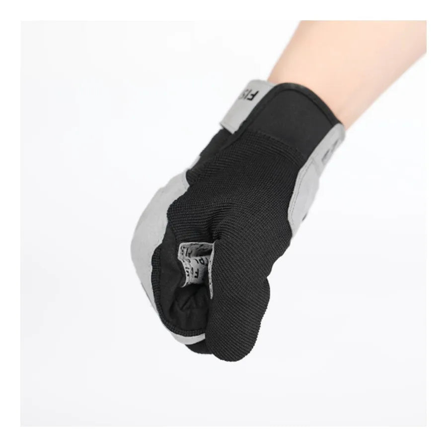 Motorcycle glove BikerZoneZ, breathable non-slip touchscreen, black gray on Tampa Home & Garden Store