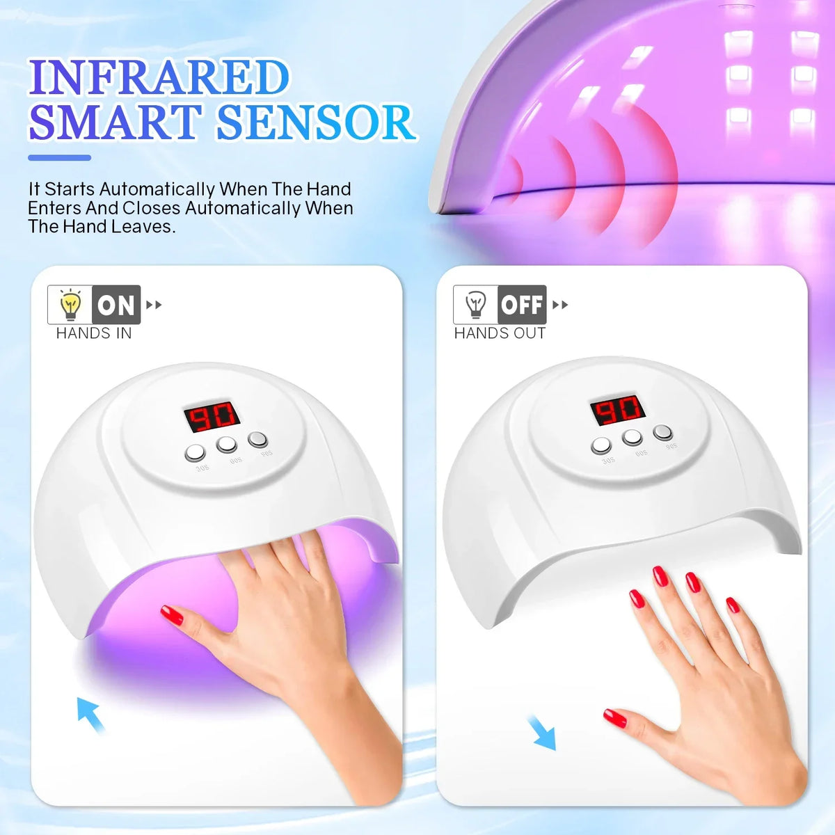 72W UV LED nail lamp with infrared smart sensor, 24 LEDs by Silcy Skin on Tampa Home & Garden Store