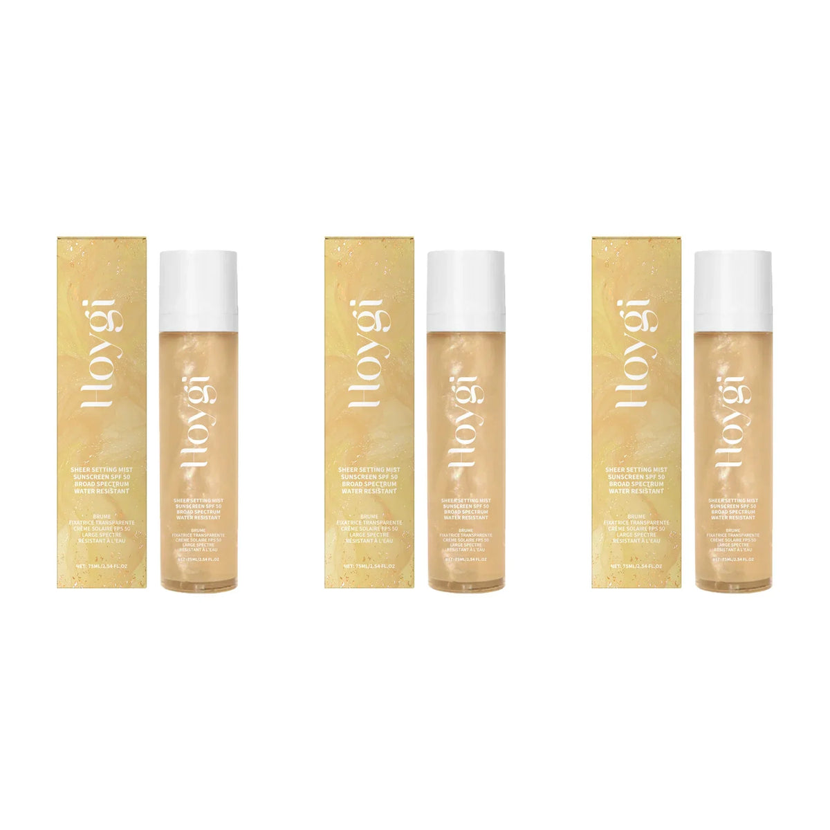 Silcy Skin SPF 50+ makeup setting spray oil control beige bottles with white caps 4-pack on Tampa Home & Garden Store