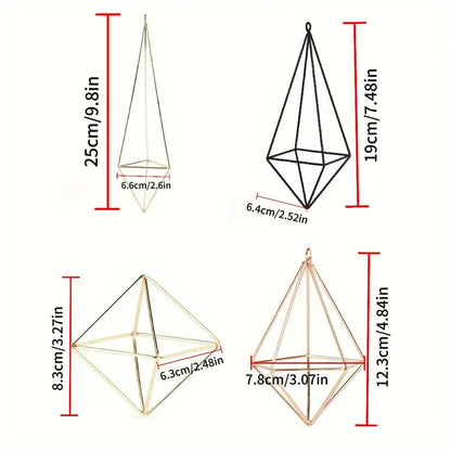 4 Metal Geometric Air Plant Stands and Holders