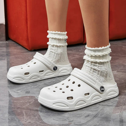 Lightweight Women Clogs and Beach Sandals White