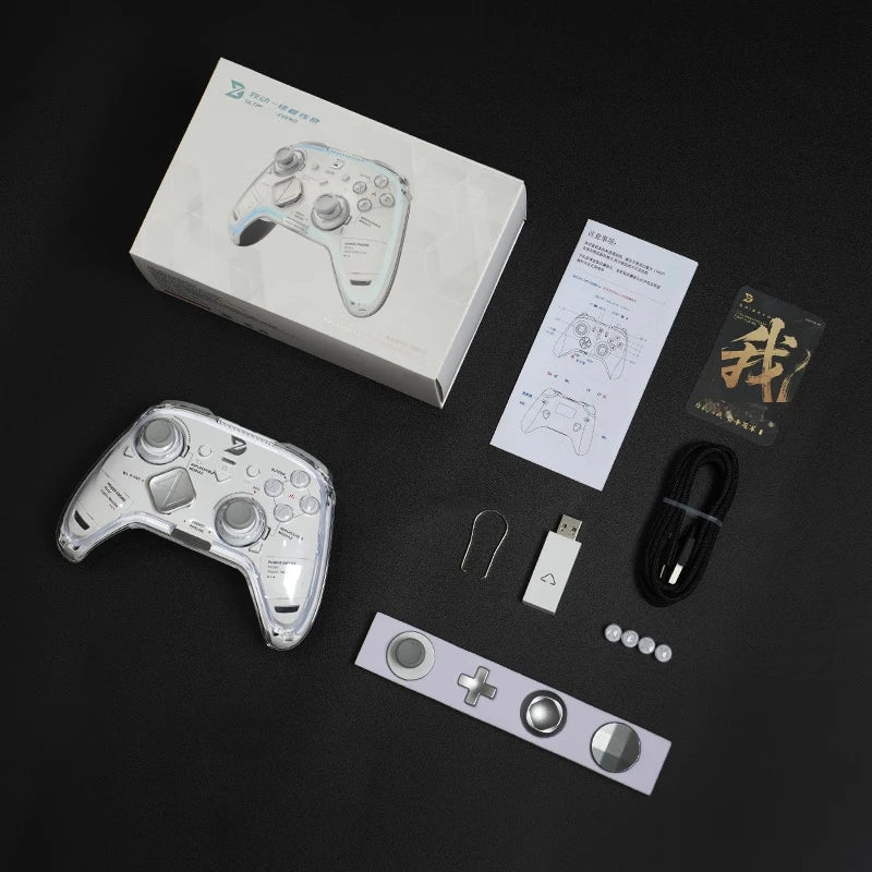 ZD Ultimate Game Controller Elite transparent modular gamepad with USB dongle and cable on Tampa Home & Garden Store