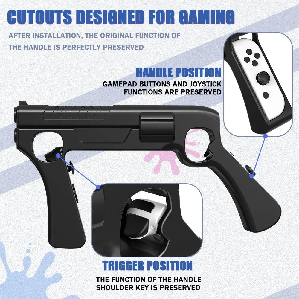 Switch OLED game stock handle bracket somatosensory NS gun by FLIPSTYLEZLLC, black plastic grip on Tampa Home & Garden Store