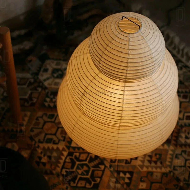 Japanese Akari Wabi-sabi table lamp, white rice paper shade, Perfecsy decorative desk light on Tampa Home & Garden Store