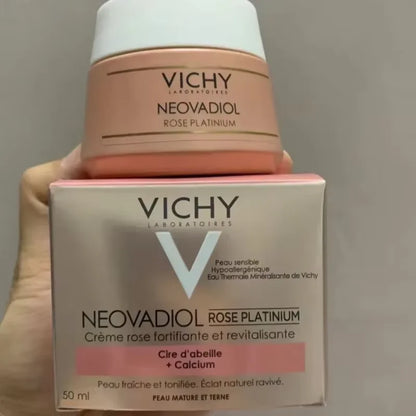 Vichy Neovadiol Rose Platinum cream jar on silver-pink box, two-piece set, 50 ml on Tampa Home & Garden Store