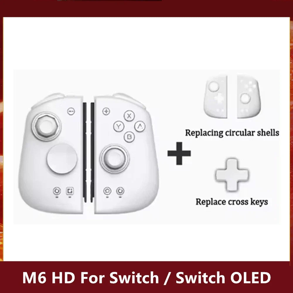 White MOBAPAD M6/M6 HD Gemini 2 game controller for Nintendo Switch NS OLED on Tampa Home & Garden Store