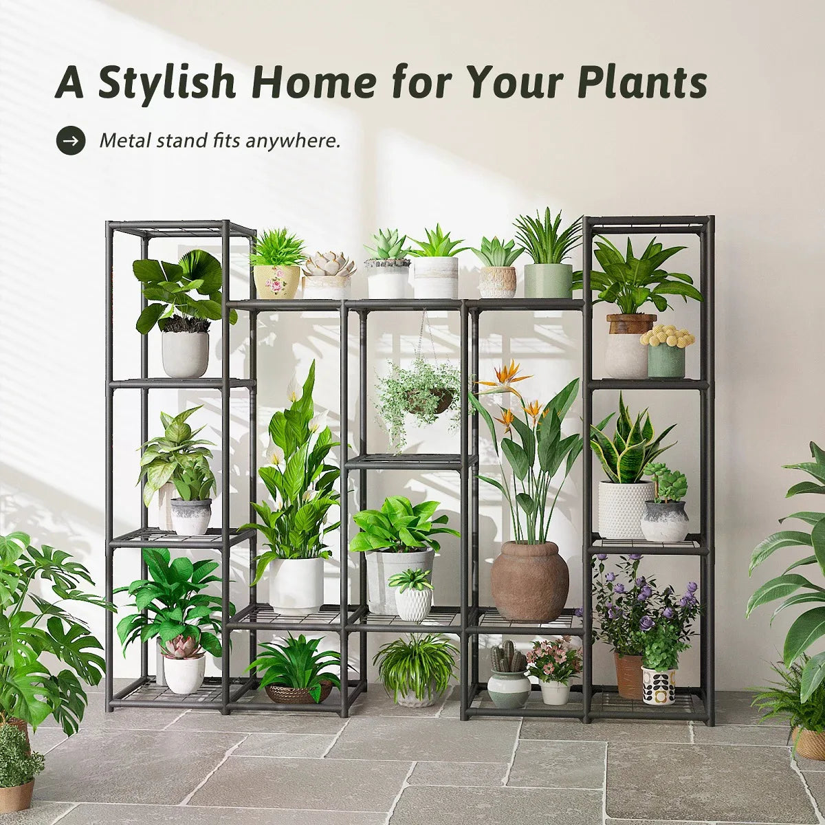 Waterproof Metal Plant Stand and Rack For Patio