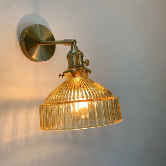Green Glass Wall Sconce – Art Deco Light for Living Room, Hallway & Bedroom - Tampa Home & Garden Store